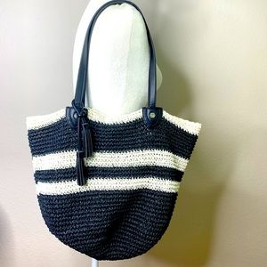 Danielle Nicole stripe paper tote bag
